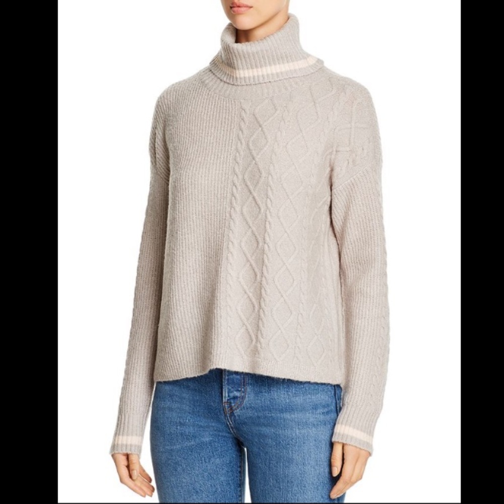 DESIGN HISTORY Cable Knit Turtleneck Sweater M